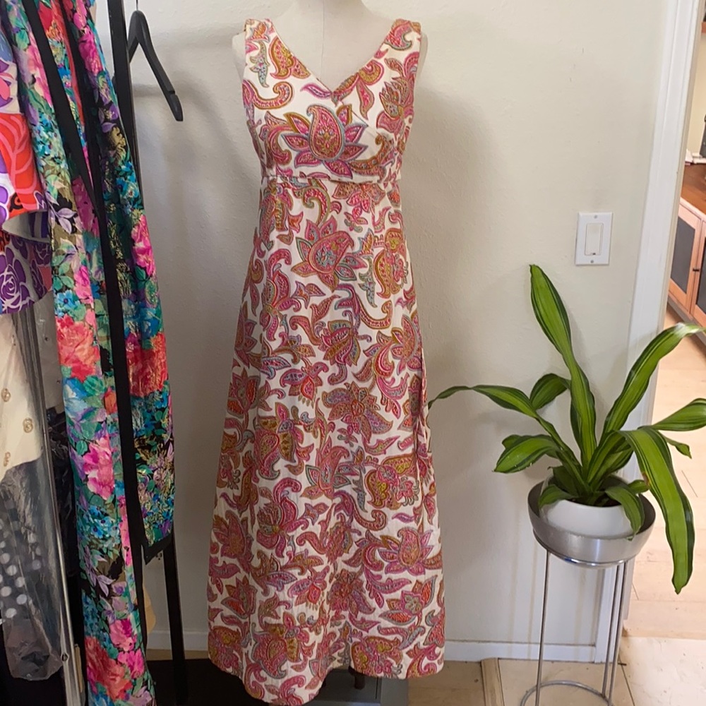70s Thai designer true vintage paisley sundress